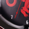 Fireball Retro Round Neon Wall Analog Clock with Pull Chain, 14.5"